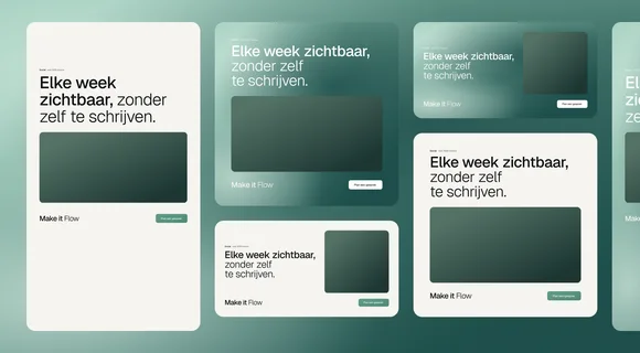 Advertenties in verschillende formaten